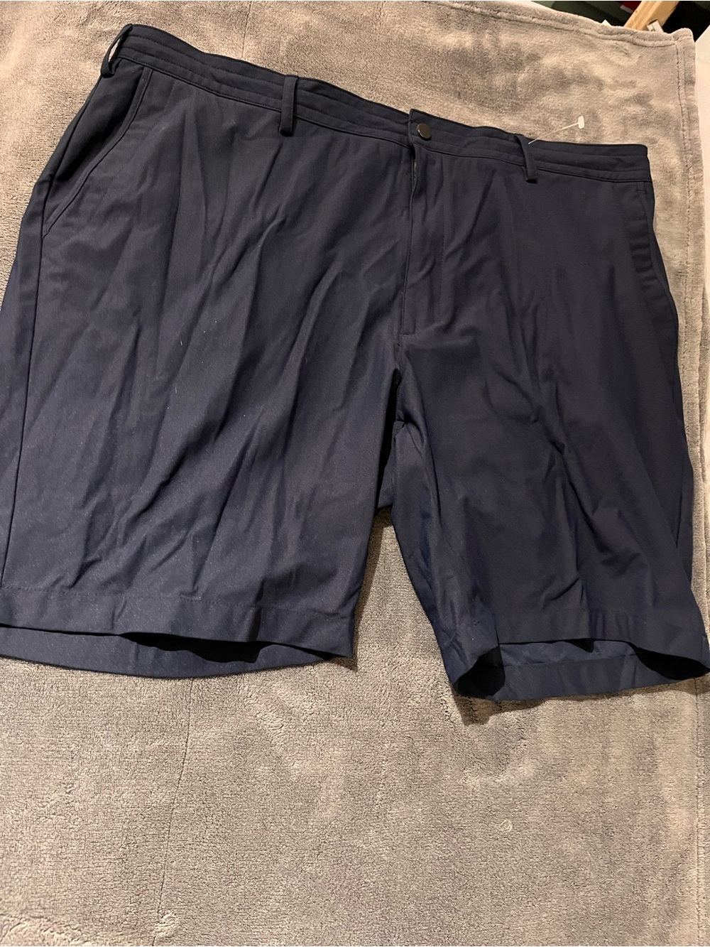 Kenneth Cole Dark Navy Flat-Front Stretch Shorts